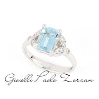 Anello Zorzan Gioielli Donna in Oro bianco Acquamarina 1.971 Ct PZAN2501 - PZAN2501